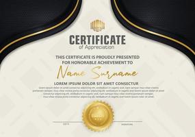 certificate template with luxury and elegant texture pattern background vector