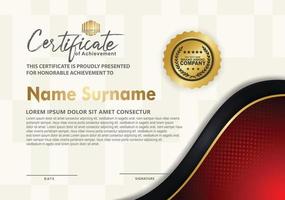 certificate template with luxury and elegant texture pattern background vector