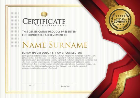 certificate template with luxury and texture pattern background