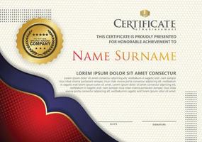 certificate template with luxury and texture pattern background vector