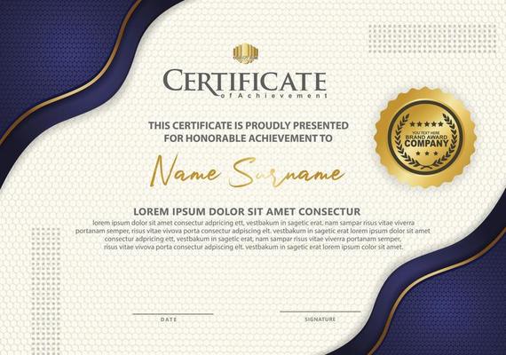 certificate template with luxury and texture pattern background