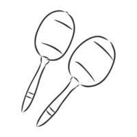 maracas vector sketch