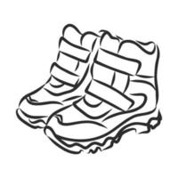 dibujo vectorial de zapatos para niños vector