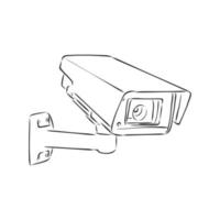 security camera vector sketch