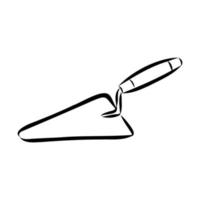 construction trowel vector sketch