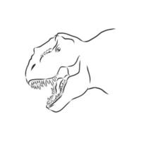 dibujo vectorial de dinosaurio vector