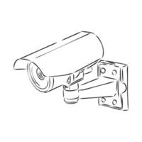 security camera vector sketch