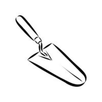 construction trowel vector sketch