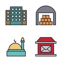 Building set icon symbol template for graphic and web design collection logo vector illustration