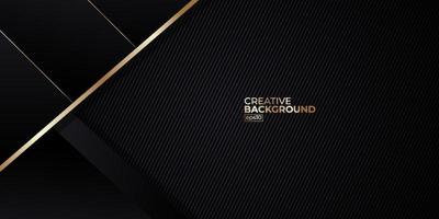 Black premium abstract background with luxury gradient geometric elements. Rich background for exclusive design. vector