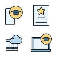 e-learning set icon symbol template for graphic and web design collection logo vector illustration