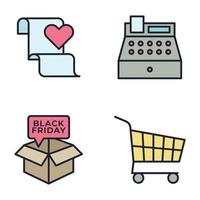 market shopping mall set icon symbol template for graphic and web design collection logo vector illustration