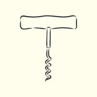 corkscrew vector sketch
