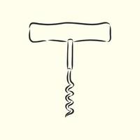 corkscrew vector sketch