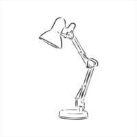 table lamp vector sketch