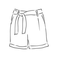 bosquejo del vector de los pantalones cortos