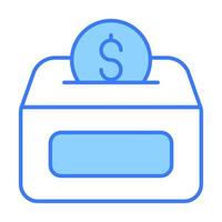 donation Finance Related Vector Line Icon. Editable Stroke Pixel Perfect.