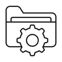 folder management Finance Related Vector Line Icon. Editable Stroke Pixel Perfect.