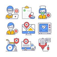 Set of Medical and Healthcare, vector icons. Premium quality symbols.