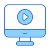 video blog Finance Related Vector Line Icon. Editable Stroke Pixel Perfect.