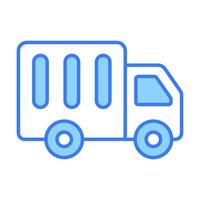 delivery truck Finance Related Vector Line Icon. Editable Stroke Pixel Perfect.