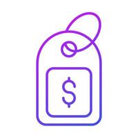 tag Finance Related Vector Line Icon. Editable Stroke Pixel Perfect.