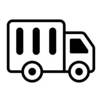 delivery truck Finance Related Vector Line Icon. Editable Stroke Pixel Perfect.