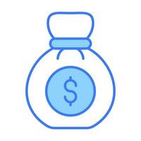 money bag Finance Related Vector Line Icon. Editable Stroke Pixel Perfect.