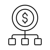 icono de línea vectorial relacionado con la financiación de la red. píxel de trazo editable perfecto. vector