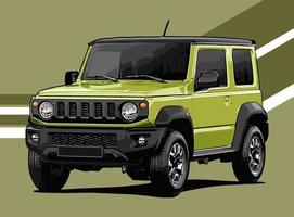 green color suv vector