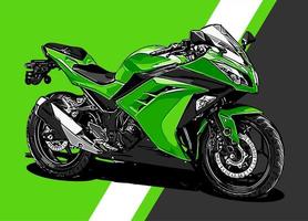cool sportbike side view vector