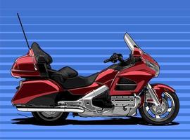 cruiser motorbike side view vector