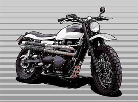 motorcycles white color vector