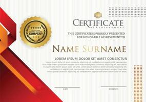 Certificate Template with Polygonal Geometric shape Pattern background. Vector illustration