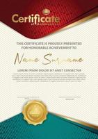 Certificate template with textured background, vector