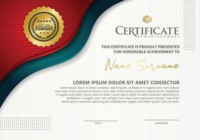 certificate template with luxury and texture pattern background vector