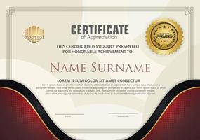 certificate template with luxury and elegant texture pattern background vector