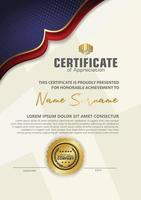 certificate template with luxury and elegant texture pattern background vector