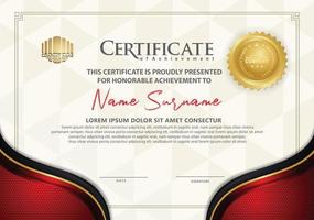 certificate template with luxury and elegant texture pattern background vector