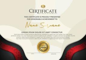 certificate template with luxury and elegant texture pattern background vector