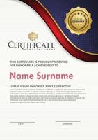 certificate template with luxury and elegant texture pattern background vector