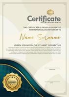 certificate template with luxury and elegant texture pattern background vector