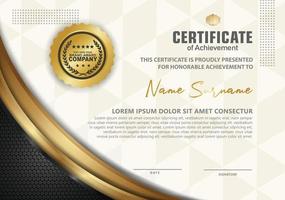 certificate template with luxury and texture pattern background vector