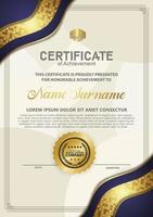 certificate template with luxury and elegant texture pattern background vector