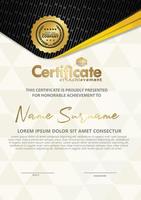 Certificate template with textured background, vector