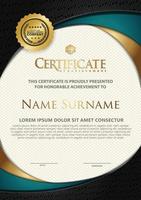 Certificate template with textured background, vector