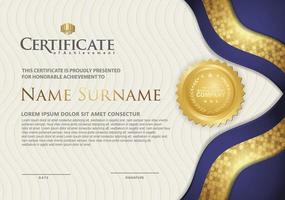 certificate template with luxury and elegant texture pattern background vector