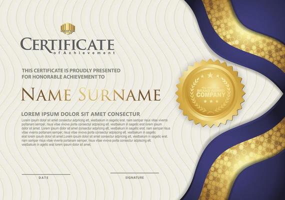 certificate template with luxury and elegant texture pattern background