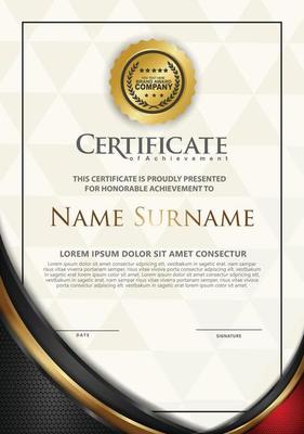 certificate template with luxury and texture pattern background