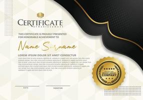 certificate template with luxury and texture pattern background vector